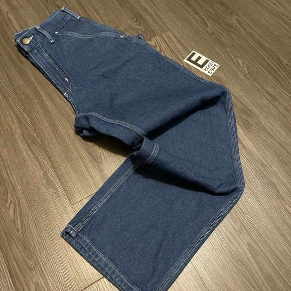 Carhartt Original Dungaree Fit Blue Mens Size 30 X 34 Carpenter Jeans - Picture 6 of 13